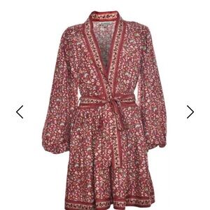 Floral Red Midi Dress